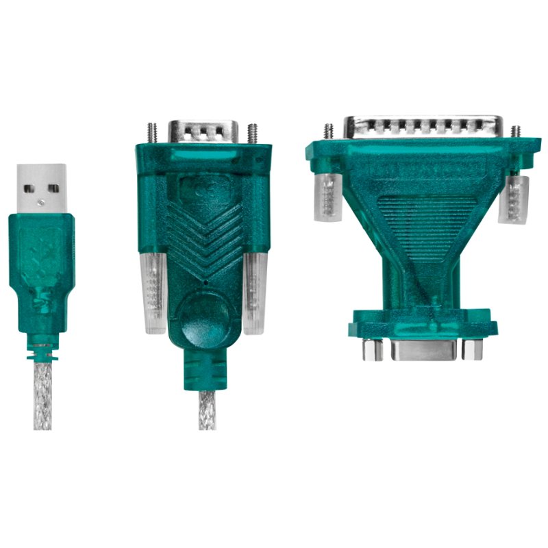 LogiLink USB 2.0 naar RS232 adapter, 9/25-polig, verlengkabel, 1,3 m