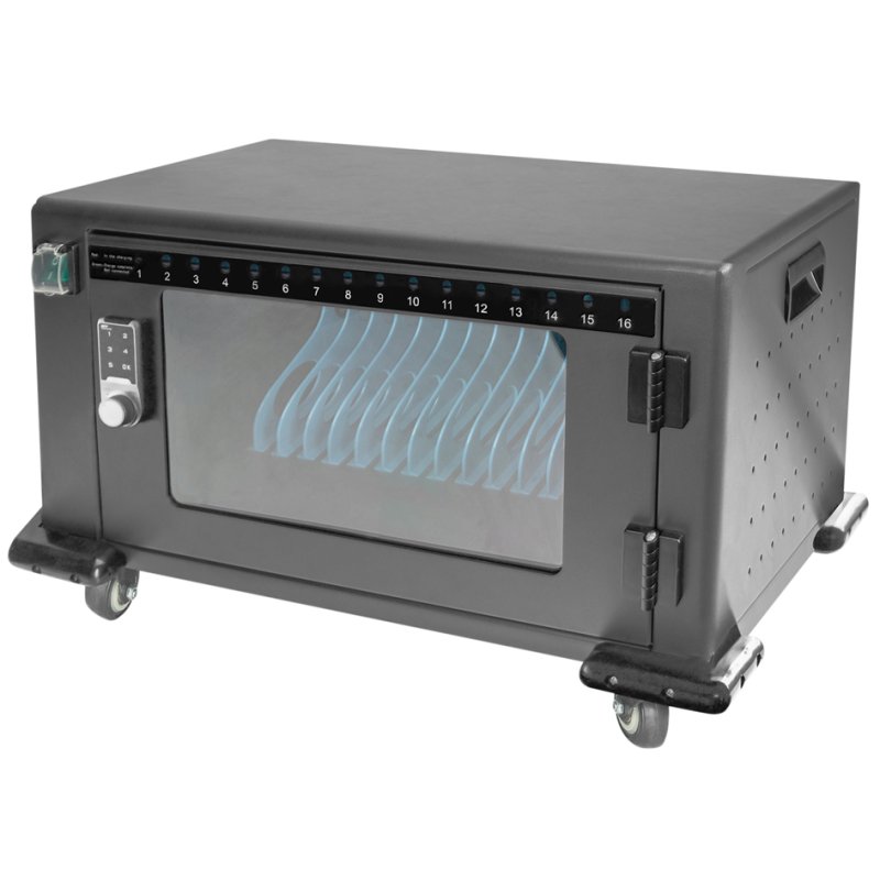 DIGITUS armoire de charge mobile pour tablettes, 16 positions de charge, noir