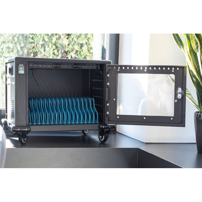 DIGITUS armoire de charge mobile pour tablettes, 16 positions de charge, noir