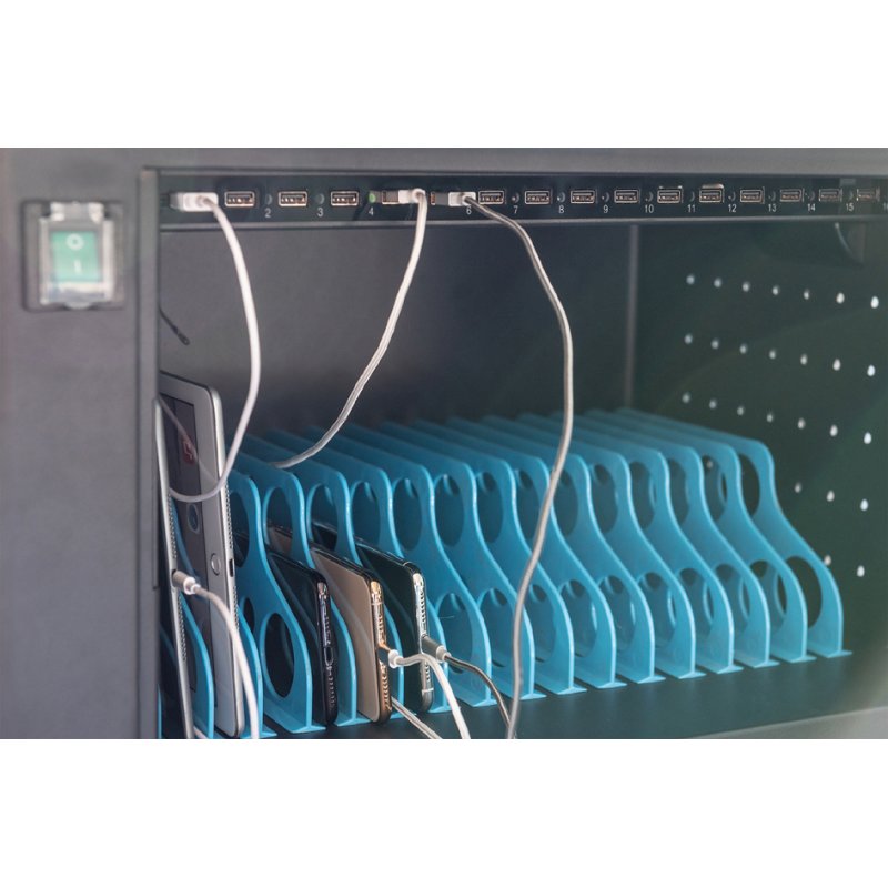 DIGITUS armoire de charge mobile pour tablettes, 16 positions de charge, noir