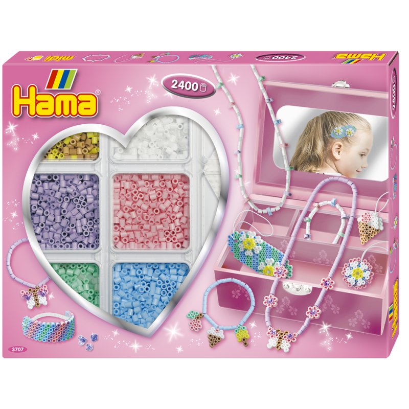 Hama iron-on beads Jewellery Box, midi 5.0 mm, gift box, 2400 pieces