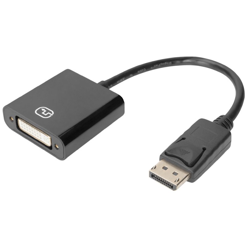 DIGITUS DisplayPort naar DVI adapter, actief, zwart, 0,15 m