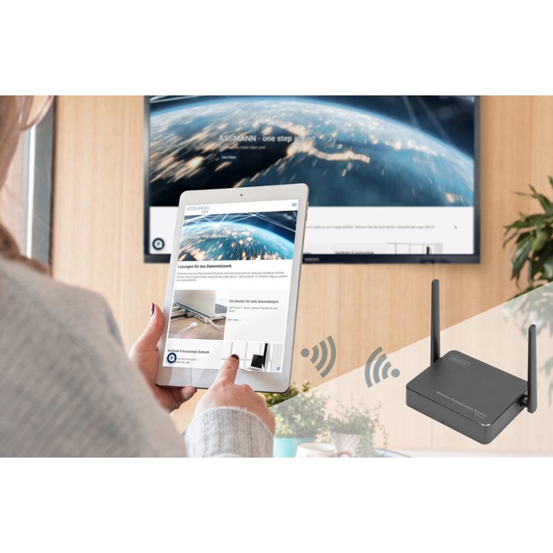 DIGITUS système de présentation sans fil Click & Present Pro, HDMI, 2 transmetteurs