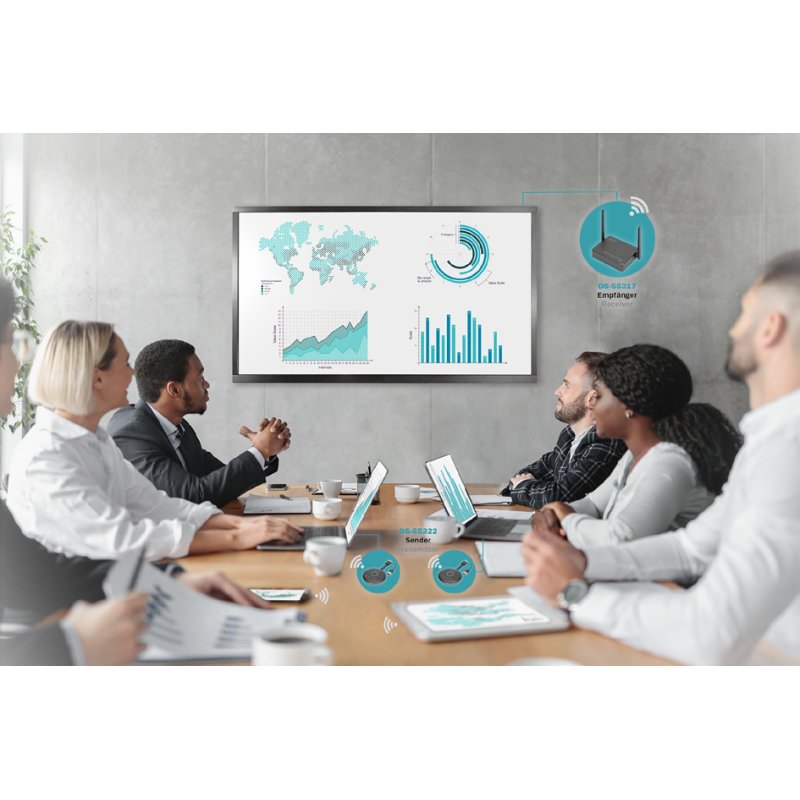 DIGITUS système de présentation sans fil Click & Present Pro, HDMI, 2 transmetteurs