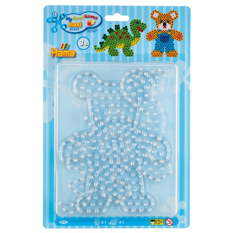 Hama perles à repasser plaque maxi, transparent, 2 pièces