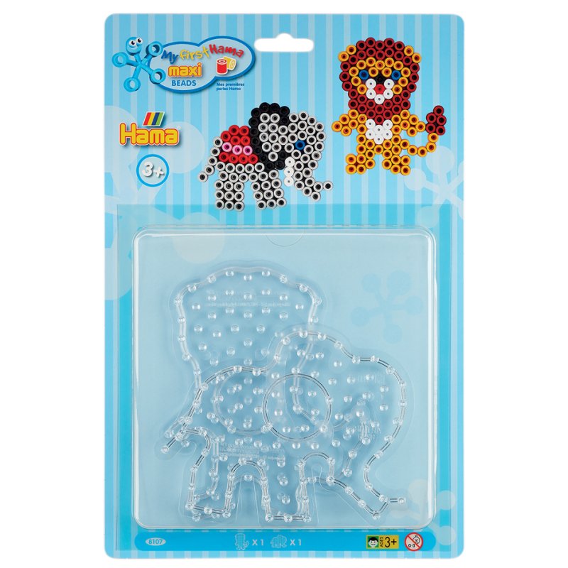 Hama maxi pegboard for iron-on beads, transparent, 2 pieces