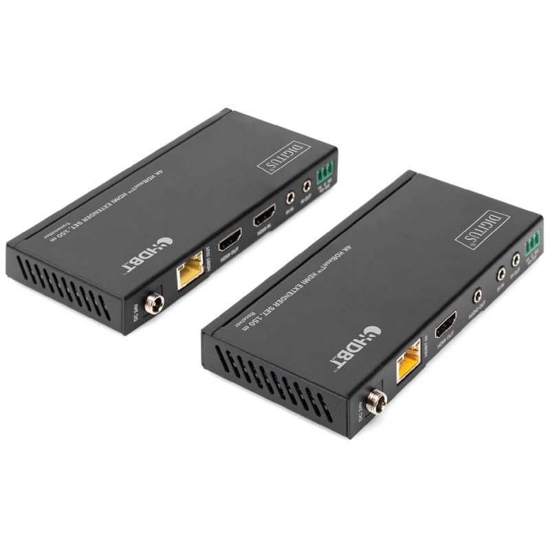 DIGITUS 4K HDMI Extender Set, 150 m, zwart