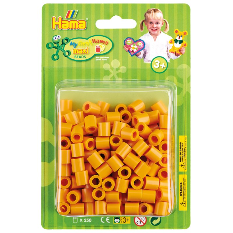Hama perles à repasser maxi brun ourson, 10,0 mm, 250 pièces