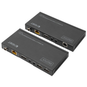 DIGITUS 4K HDBaseT HDMI KVM verlengset, 70 m, zwart