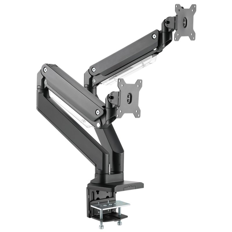 DIGITUS universele dual monitorarm, klembevestiging, zwart, 17-35 inch