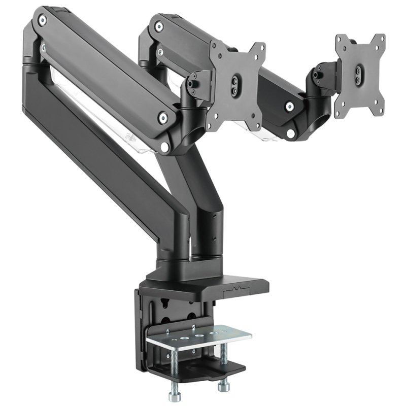 DIGITUS universele dual monitorarm, klembevestiging, zwart, 17-35 inch