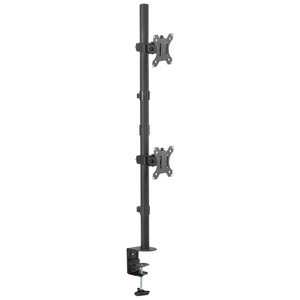 DIGITUS dual monitorarm verticaal, zwart, 2 monitoren tot 32 inch