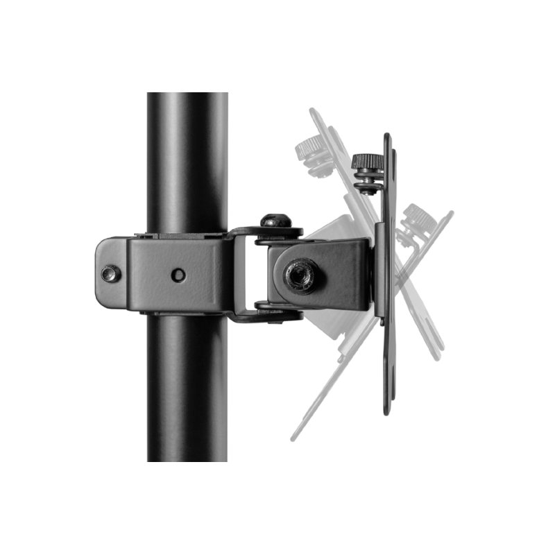 DIGITUS dual monitorarm verticaal, zwart, 2 monitoren tot 32 inch