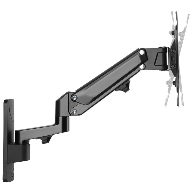 DIGITUS universele monitorarm voor wandmontage, zwart, tot 43 inch, 23 kg draagkracht