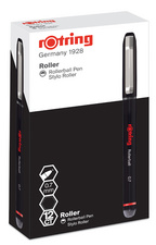 rotring rollerpen, 0,7 mm, zwart, 12 stuks