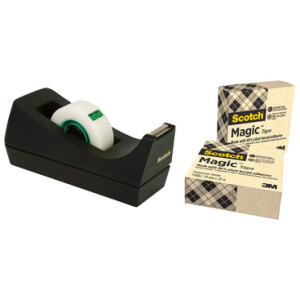 Scotch plakbandhouder C38, zwart, 14 rollen plakband, 19 mm × 33 m