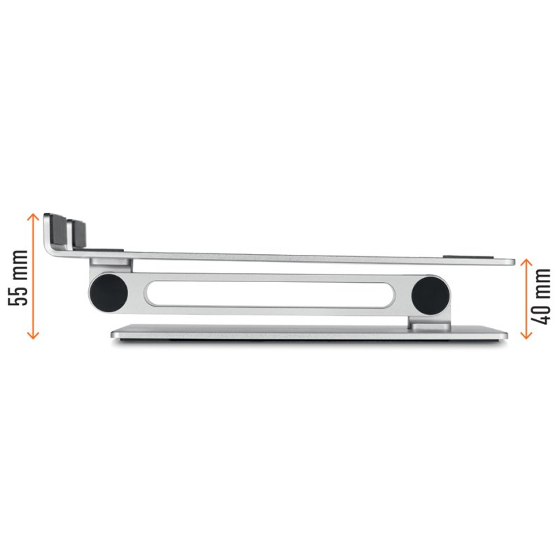 DURABLE laptopstandaard RISE, metallic zilver, 10-17 inch, aluminium