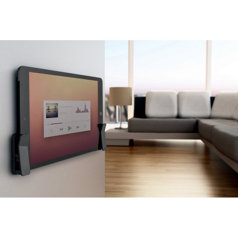 DURABLE wandhouder voor tablet VISIOCLIP, antraciet, max 10 mm dikte