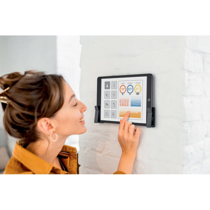 DURABLE wandhouder voor tablet VISIOCLIP, antraciet, max 10 mm dikte