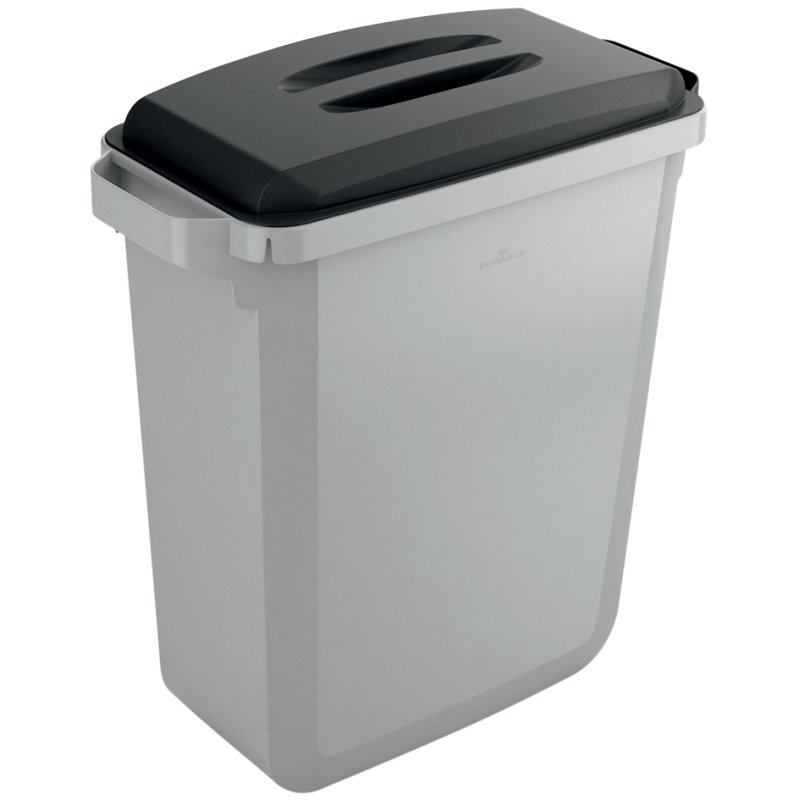 DURABLE afvalbak DURABIN ECO 60, rechthoekig, grijs, 60 liter