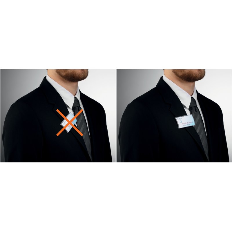 DURABLE porte-noms Click Fold, 90 x 54 mm, résistant à la rotation, 10 pièces
