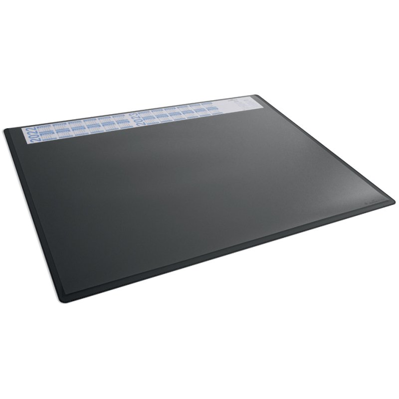 DURABLE sous-main avec calendrier, PP, noir, 650×500 mm