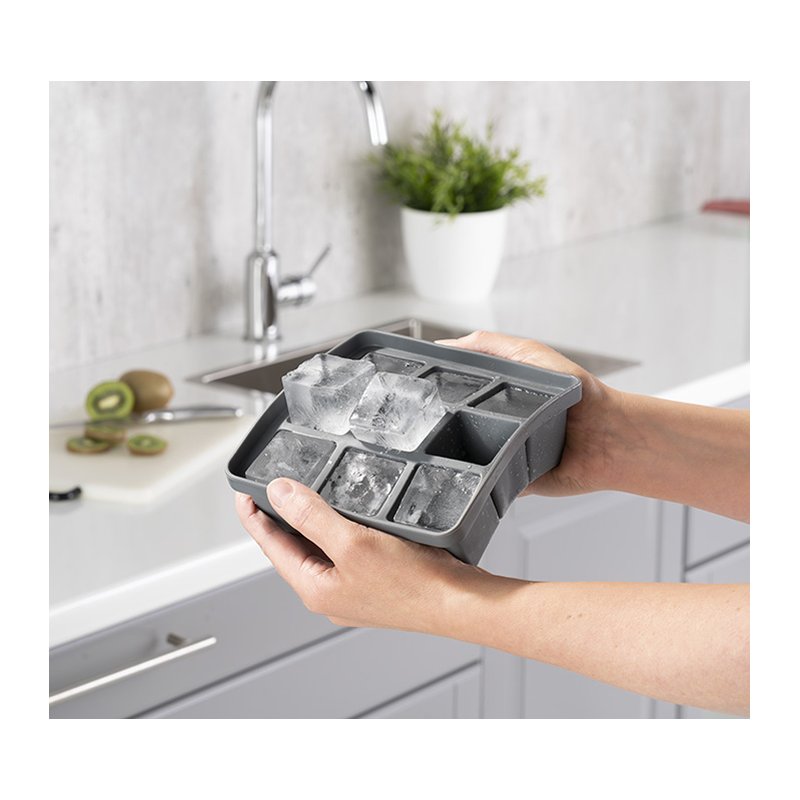 APS bac à glaçons avec couvercle, transparent/gris, lot de 2