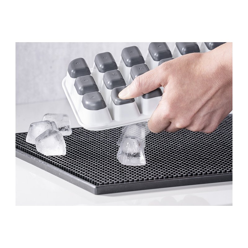 APS bac à glaçons avec couvercle, transparent/gris, lot de 2