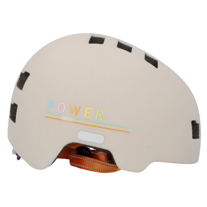 FISCHER casque vélo enfant BMX Power, argent, taille S/M, feu arrière LED intégré