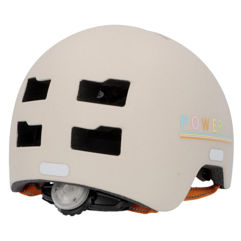 FISCHER casque vélo enfant BMX Power, argent, taille S/M, feu arrière LED intégré