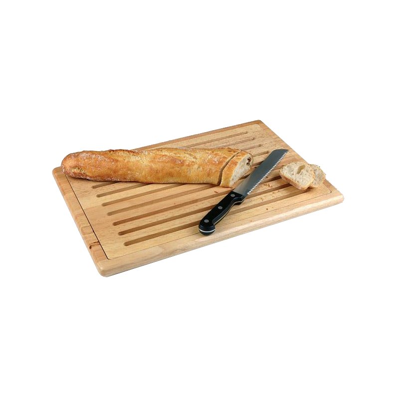 APS planche à pain RUBBERWOOD, 475×320×20 mm, bois, pieds antidérapants