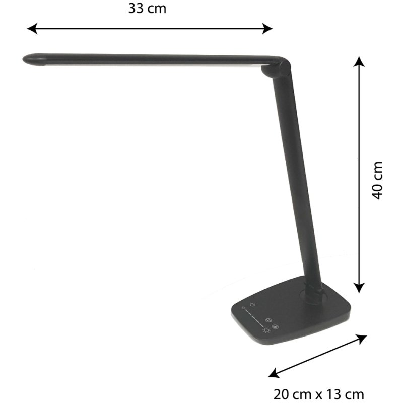 UNiLUX LED desk lamp TWISTLED, black, 14W, USB charging function