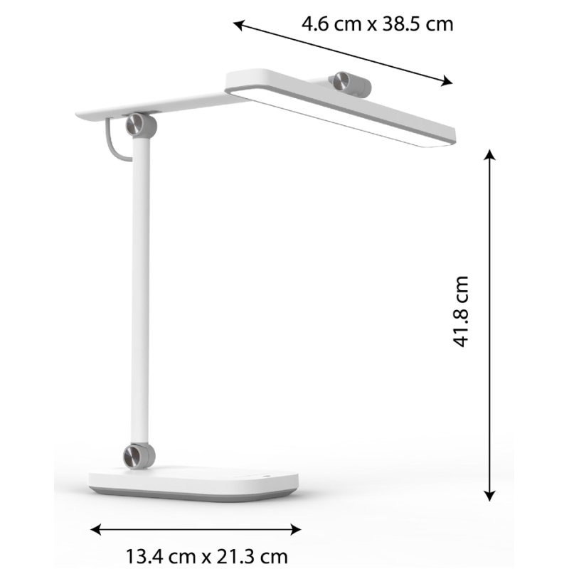 UNiLUX Lampe de bureau LED PURELINE, gris métal, 13W, variable