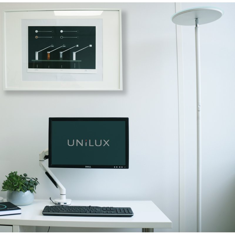 UNiLUX Lampadaire LED LEDDY, blanc, 180 cm, 31W