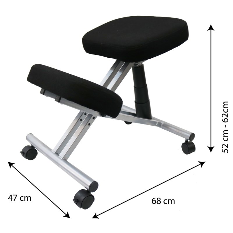 UNiLUX ergonomic kneeling chair ERGO LEG, black, 150 kg load capacity
