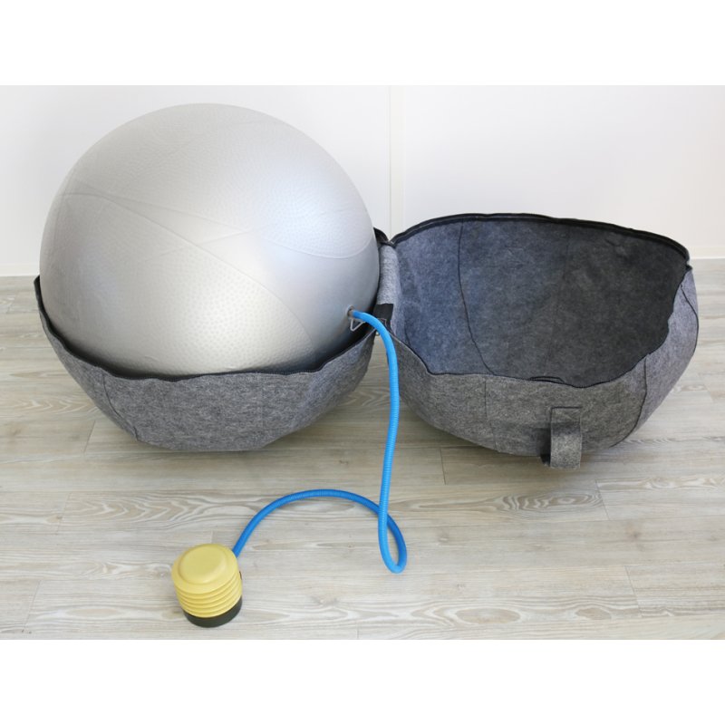 UNiLUX ergonomic seating ball ERGO SPHERE, grey, 65 cm, max. 150 kg