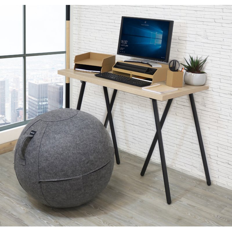 UNiLUX ergonomic seating ball ERGO SPHERE, grey, 65 cm, max. 150 kg