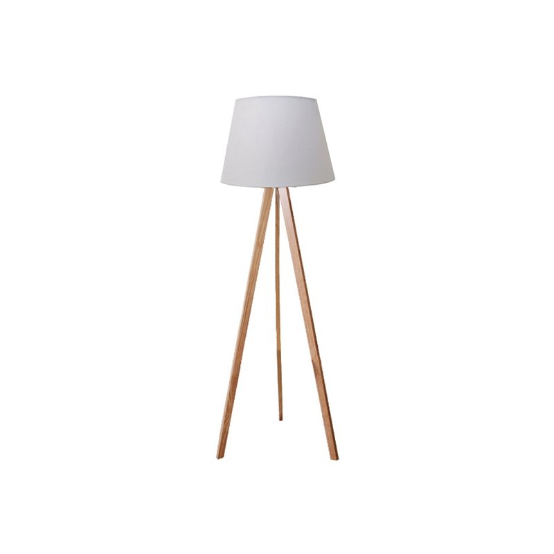 UNiLUX Lampadaire LED TOOKA, blanc/bambou, 152 cm, 11W