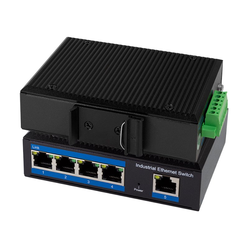 LogiLink Professional industrial Fast Ethernet switch, 5-port, unmanaged, black metal