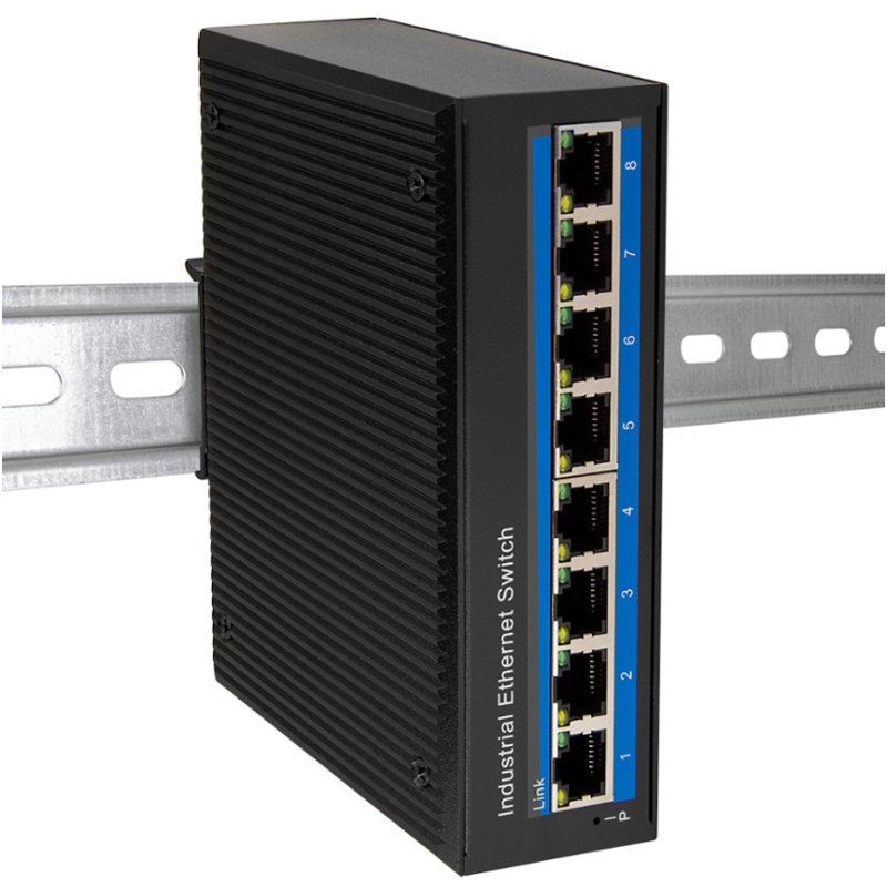 LogiLink Professional industrial Gigabit Ethernet switch, 8-port, 10/100/1000 Base-TX