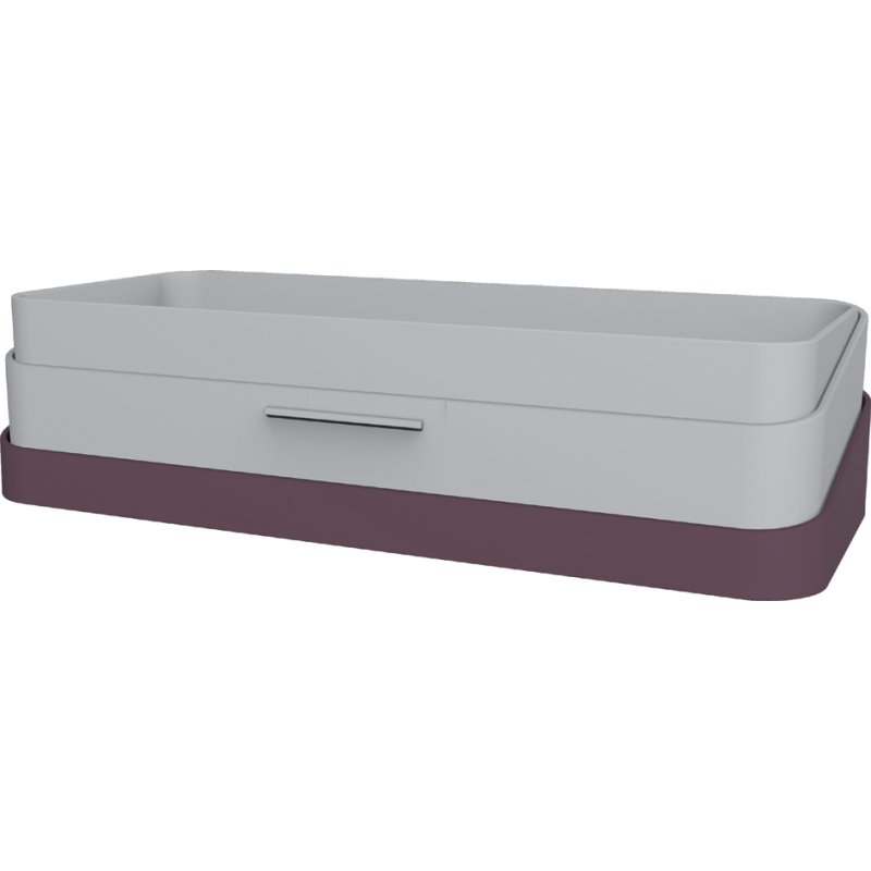 Helit organisateur de bureau mobile, bleu, 225×100×56 mm, empilable
