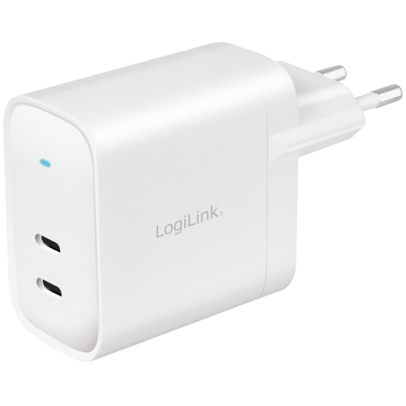 LogiLink Adaptateur USB, 2x USB-C PD, blanc, 40 Watt