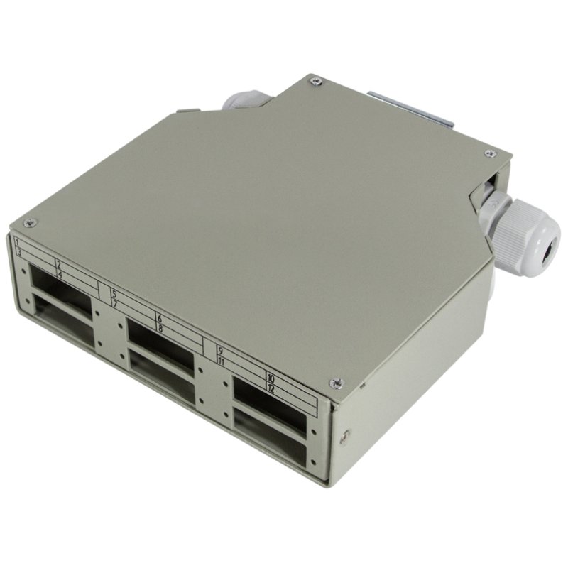 LogiLink Professional boîtier de rangement fibre optique, coupleur LC ou SC, gris clair RAL 7035