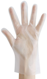 HYGOSTAR TPE handschoenen ALLFOOD THERMOSOFT, maat L, transparant, 200 stuks