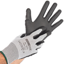 HYGOSTAR snijbestendige handschoenen touchscreen, maat L, grijs/zwart