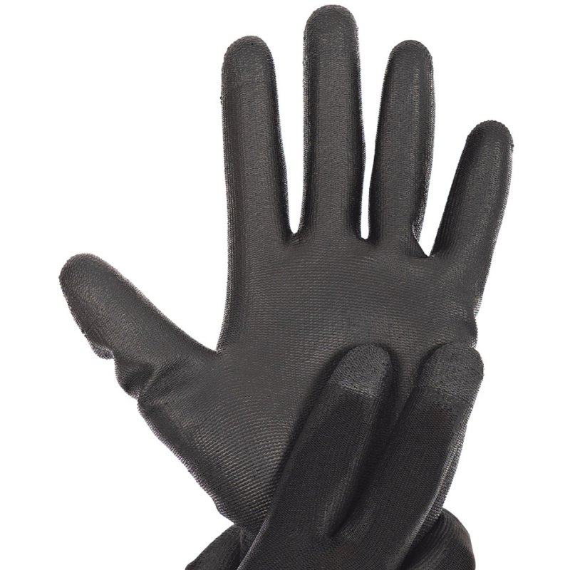 HYGOSTAR gants de travail BLACK ACE TOUCH, écran tactile, noir, taille S
