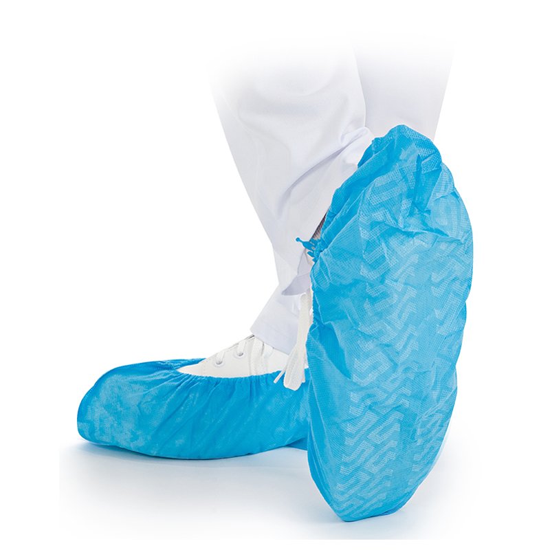 HYGOSTAR couvre-chaussures jetables HYGOMAT, semelle structurée, bleu, 100 pièces
