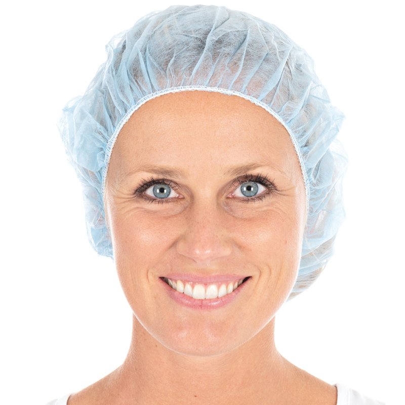 HYGOSTAR disposable hair covers, white, 100 pieces