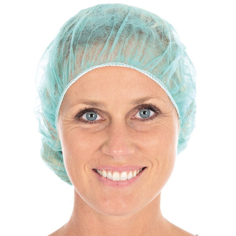 HYGOSTAR disposable hair covers, white, 100 pieces