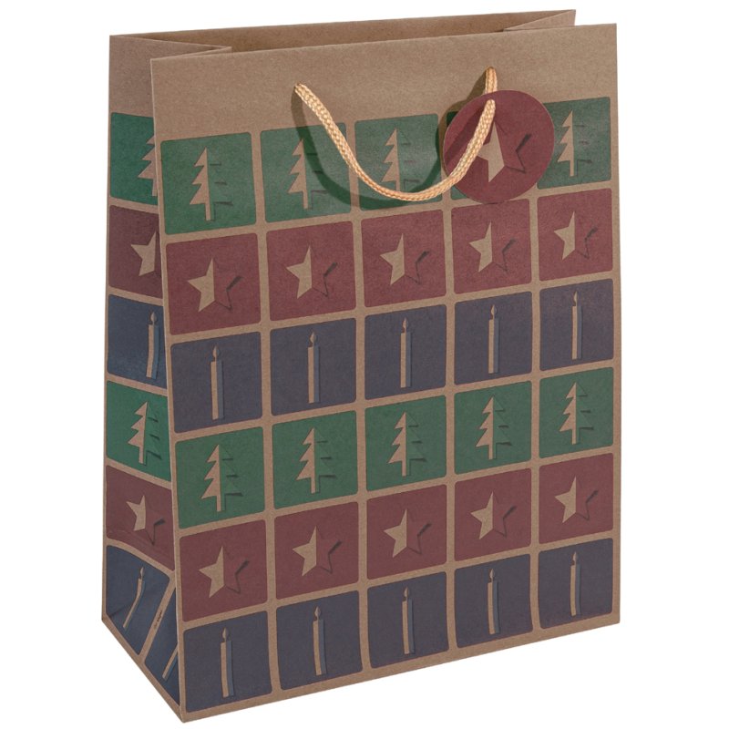 Sigel sachet cadeau découpe style, carton kraft brun, 170×90×230 mm